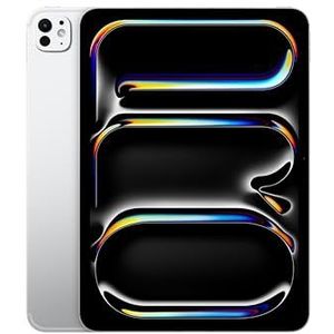 Apple 11"" iPad Pro (M4): Ultra Retina XDR Display, 2 TB, 12 MP Querformat Frontkamera/12 MP Rückkamera, LiDAR Scanner, WLAN 6E und 5G Mobilfunk mit eSIM, Face ID, Standardglas – Silber