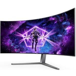 AOC Agon Pro AG456UCZD - 45 Zoll OLED WQHD Curved Gaming Monitor, 240 Hz, 0.03 ms GtG, HDR10, FreeSync Prem. Pro, G-Sync comp. (3440x1440, HDMI 2.0, DisplayPort 1.4, USB-C (90 W PD), USB Hub) schwarz