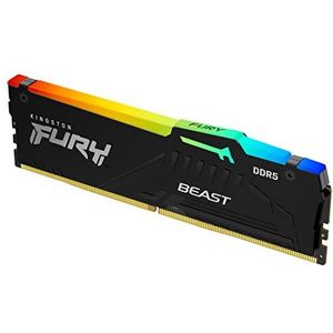 Kingston FURY Beast Schwarz RGB 16GB 5600MT/s DDR5 CL36 DIMM Desktop Gaming Speicher Einzelnes Modul - KF556C36BBEA-16