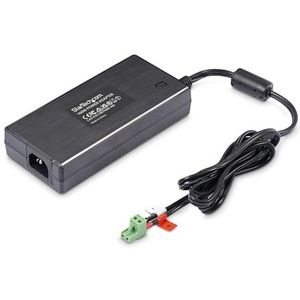 StarTech.com 160W Universal DC Power Adapter (24V/6.6A), 1,2m 2-Draht Kabel, 2/3-Pin Klemmleiste, 100-240V AC/DC Externe Stromversorgung für industrielle USB Hubs, NA/UK/EU/ANZ (160W-POWER-ADAPTER)