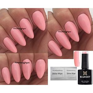 Bluesky BLUESKY Gel Polish, Strawberry, A104, 10ml, Gel auflösbarer Nagellack, Rosa, Pastel, Blass, Nudefarben (Aushärtung unter UV-/LED Lampe erforderlich) er Pack(x)
