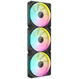 CORSAIR iCUE LINK LX120 RGB 120mm PWM-Lüfter Dreierpack – Dual Light Loops – Inklusive iCUE LINK System Hub – CORSAIR AirGuide Technologie – Schwarz