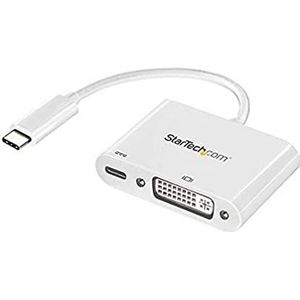 StarTech.com USB-C auf DVI Adapter mit USB Stromversorgung -USB Typ C Adapter - DVI Adapter - 1920 x 1200 - Weiß