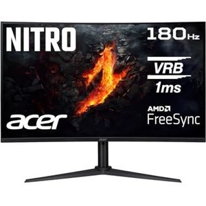 Acer Nitro XZ322QU V3 Gaming Monitor 31,5 Zoll (80 cm Bildschirm) WQHD, VA, 180Hz DP, 144Hz HDMI, 1ms(VRB), 2xDP 1.4, 2xHDMI 2.0, Curved, höhenverstellbar, FreeSync