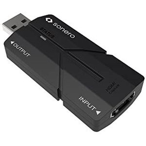 Sonero Video-Aufnahme-Capture-Dongle HDMI zu USB - Eingang bis zu 4K@30Hz | Ausgang bis zu 1080p@60Hz | HDMI 1.4 und HDCP 1.4 konform, X-AVT200