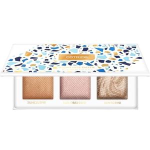 Catrice SUMMER OBSESSED Glowy Face Palette, Highlighter Palette, Nr. C01, Mehrfarbig, 3 Farben, natürlich, glänzend, vegan, ohne Parfüm, ohne Alkohol, ohne Konservierungsstoffe, 1er Pack (13.5g)