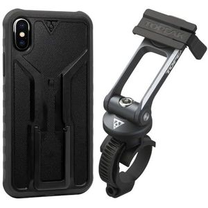TOPEAK Ridecase iPhone X/XS Hülle mit Ridecase Fahrradhalterung schwarz/grau