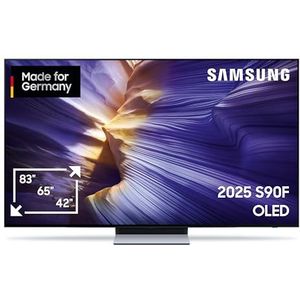 Samsung OLED 4K S90F 77 Zoll (195 cm) Glare Free, UHD Fernseher, NQ4 AI Gen3 Prozessor, OLED HDR+, 4K Upscaling Pro, Dolby Atmos, Gaming Hub, Motion Xcelerator 144Hz, Samsung Vision AI Smart TV (2025)