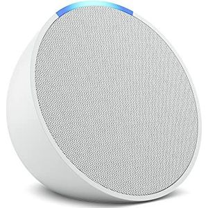 Zertifiziert und generalüberholt Echo Pop | Kompakter und smarter Bluetooth-Lautsprecher mit vollem Klang und Alexa | Weiß
