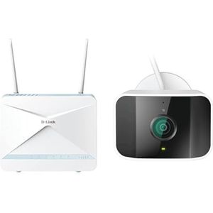 Bundle aus D-Link G416/E Eagle PRO AI AX1500 4G+ Smart Router + D-Link DCS-8620LH Überwachungskamera