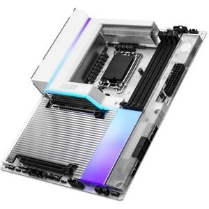 NZXT N9 Z890 - Intel Z890 LGA 1851 ATX Gaming-Mainboard für Core Ultra (Serie 2) - 20+1+1, DDR5, 5X M.2, PCIe 5.0, Wi-Fi 7, 5GbE, Thunderbolt 4 - RGB, Vollmetallabdeckung - Weißes PCB