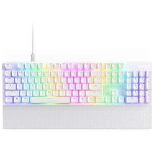 NZXT Function 2-2024 Optische Vollformat Gamingtastatur | RGB beleuchtet | 8K-Abfragerate | Lineare Opt. Switches | Einstellbare Auslösung | Hot-Swap | Gaming Keyboard| Weiß - US (QWERTY)