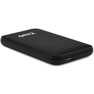 Externes 2,5-Zoll-Gehäuse für 9,5-mm-SATA-Festplatten mit USB 3.1 Gen 1 Anschluss für schnelle und sichere Übertragungen. Das schwarze Design fügt einen eleganten Touch hinzu, ideal für den Transport