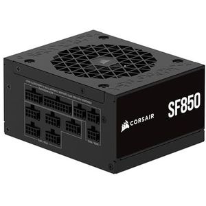CORSAIR SF850 (2024) Vollständig Modulares Geräuscharmes 80 Plus Platinum ATX-Netzteil – ATX 3.1-Kompatibel – PCIe 5.1-Fähig – SFX-to-ATX-Halterung im Lieferumfang Enthalten – Schwarz