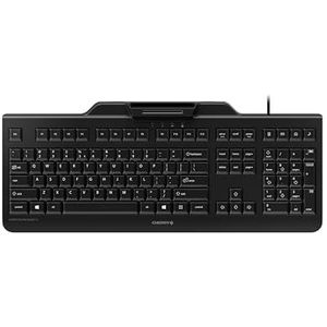 CHERRY SECURE BOARD 1.0, Kabelgebundene Security-Tastatur mit Kartenleser und RFID/NFC-Schnittstelle, Italienisches Layout (QWERTY), USB-A Anschluss, Schwarz