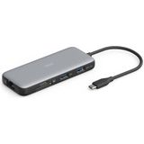 DIGITUS USB-C Docking Station - 7-Ports - 1x HDMI UltraHD 4k/60Hz - 2X USB-A 3.2 Gen2-1x USB-C 100W PD 3.0-1x RJ45 - Dual Kartenleser - Grau