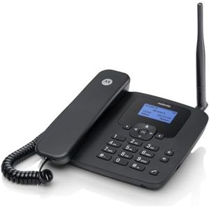 Motorola Voice – FW410L 4G kabelloses Festnetztelefon, WLAN-Hotspot, SIM-Karte, Batterie-Backup, Freisprecheinrichtung, GSM-Quadband, Anrufweiterleitung