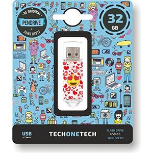 TECH ONE TECH Emojitech Heart-Eyes Pendrive 32 GB USB-Stick