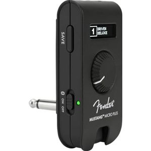 Fender Mustang Micro Plus Gitarrenverstärker, Ultimativer Persönlicher Kopfhörerverstärker mit 25 Verstärkermodellen, 25 Effekten, Bluetooth und 100 Presets, USB Wiederaufladbar