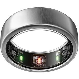 OURA Gen3 Horizon Smart-Ring - Größe 13, Brushed Titanium | Wearable für Schlaf-, Herzfrequenz- und Fitnesstracking - Bis zu 7 Tage Akkulaufzeit - iOS/Android - Bestimme Deine Größe vor dem Kauf