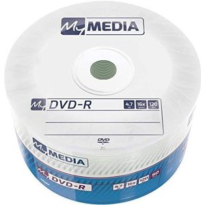 MyMedia DVD‑R 16x 4.7GB, 50er Pack Spindel, DVD Rohlinge beschreibbar, 16-fache Brenngeschwindigkeit & Lange Lebensdauer, DVD-R rewritable, DVD leer, Leere DVD