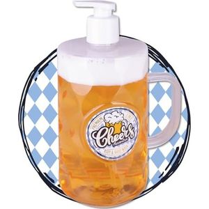 Accentra Seifenspender im Bierkrug Design, Handseife CHEERS in Bier-Optik, mit 720ml Handseife im Schaum-Pumpspender, Flüssigseife, Duft: Birke & Zeder, Geschenkidee für Männer & Biertrinker