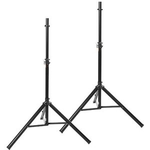 JBL Professioneller Aluminium-Lautsprecherständer mit sicherem Verriegelungsstift und 68 kg Tragkraft, Schwarz