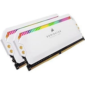 Corsair Dominator Platinum RGB 16GB (2x8GB) DDR4 3200MHz C16, RGB LED-Beleuchtung AMD Optimiert Arbeitsspeicher (Hohe Taktfrequenzen, Niedrige Latenzen, 12 Ansteuerbaren CAPELLIX RGB-LEDs) - Weiß