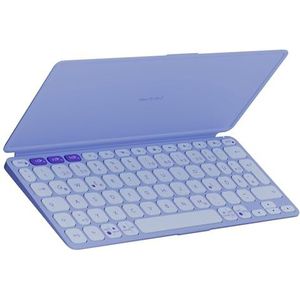 Logitech Keys-To-Go 2, mobile Bluetooth-Tastatur für Tablets mit integriertem Schutzcover, schlanke, kabellose Tastatur für Windows, Android, Linux, iPad, iPhone, Mac, Apple TV, DEU QWERTZ - Lila