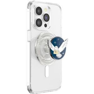 PopSockets: PopGrip Round für MagSafe - Inklusive Adapterring für MagSafe - Ausziehbarer Sockel und Griff mit einem Austauschbarem Top für Smartphones und Hüllen - Enamel Hedwig