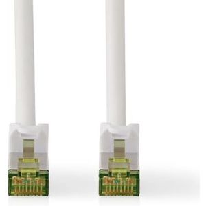 Nedis CAT7-Netzwerkkabel - S/FTP - RJ45 Stecker - RJ45 Stecker - 2.00 m - Snagless - Rund - LSZH - Weiss - Label