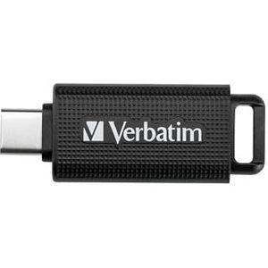 Verbatim Store 'n' Go USB-C Stick, kompakter Speicherstick mit 128 GB Datenspeicher, portabler USB Stick in Schwarz, ideal für Handy, Laptop, PC und Notebook