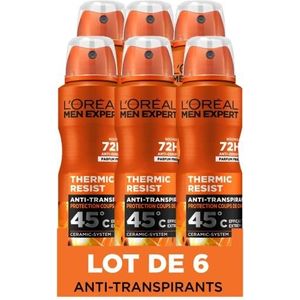 L'Oréal Paris Men Expert Thermic Resist Deodorant Spray, 150 ml, 6 Stück