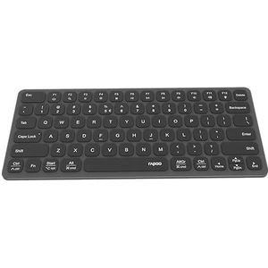 Rapoo UCK-6001 Ultraflache beleuchtete Tastatur mit 8-in-1 USB-C Multiport Hub, flaches Aluminium Design DE-Layout QWERTZ PC & Mac - dunkelgrau