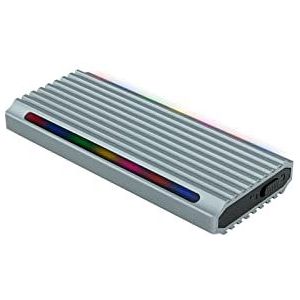 PRENDELUZ Externe SSD M.2 TOOQ NGFF/NVMe 'Shinobi', USB-A, RGB Grau, ideal für die Übertragung von Daten mit Stil, verfügt über EIN modernes Design und RGB-Beleuchtung, die Ihren Computer hervorhebt.