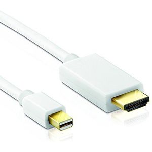HDSupply DC050-010 DisplayPort/HDMI Verbindungskabel (DisplayPort Stecker - HDMI Stecker), vergoldete Kontakte, 1,00m, weiß