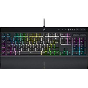 Corsair K55 RGB PRO XT Gaming-Tastatur, kabelgebunden, QWERTY-Layout, Schwarz