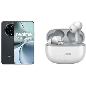 realme 14 Pro+ 5G 8+256GB,5260mAh Battery,IP69,Grey Amazon Version +T200 Lite Grey,No Adapter