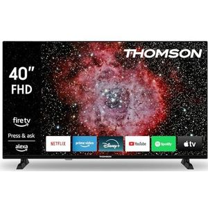 Thomson 40 Zoll (100 cm) FHD Fire TV mit Alexa Sprachsteuerung, AirPlay, Wi-Fi, HDR10, Dolby Audio, Bluetooth 5.0, Triple-Tuner (Kabel/Satellit/Antenne), HDMI, CI +, USB – 40FF2S34 – 2025