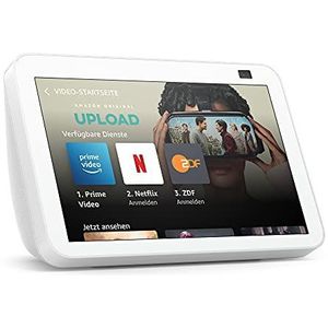 Echo Show 8 (2. Generation, 2021) | HD-Smart Display mit Alexa und 13-MP-Kamera | Weiß | Zertifiziert und generalüberholt