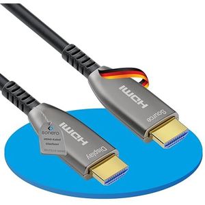 Sonero® 8K-HDMI 2.1 Kabel, Glasfaser-Hybrid-Kabel, Auflösung bis 8K 60 Hz (7680 x 4320) / 4K 120Hz (3840 × 2160), HDCP 2.2 Unterstützug, anthrazit, 20 Meter