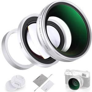 NEEWER 49mm 0,75x Weitwinkel und 1,4X Makro Objektiv Zusatz Lens für Kameras der X100-Serie HD 2 in 1 Objektiv mit 49mm Adapterring für Fujifilm X100 X100S X100F X100T X100V X100VI Kameras LS-47