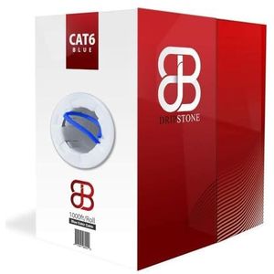 Dripstone CAT6 UTP-Ethernet-Kabel, RJ45, CCA, Netzwerkkabel, RJ45, einfache Zugbox, 305 m, 23 AWG, 550 MHz, Dunkelblau