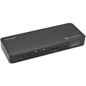 Kensington SD5920T EQ Thunderbolt 4 Quad 4K Hybrid Dockingstation mit DisplayLink Technologie, SD- und Micro-SD-Kartenleser, 100 W Ladestation, Ethernet und USB-A und USB-C 3.2 Ports (K35234EU)