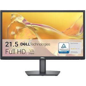 Dell SE2225H 21.5 Zoll Full HD (1920x1080) Monitor, 75Hz, VA, 5ms, VESA (100x100mm), HDMI, VGA, 3 Jahre Garantie, Schwarz