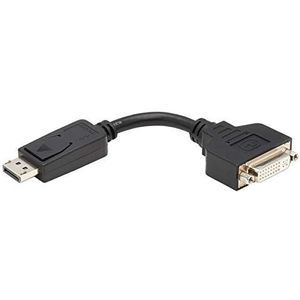 Eaton DisplayPort-auf-DVI-Adapterkabelkonverter-Extender, Stecker-zu-Buchse, 1080p HD-Auflösung, DisplayPort ++ Dual-Mode-Anschluss, 6-Zoll-Kabel (P134-000)
