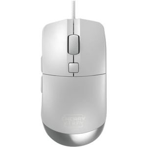 CHERRY XTRFY M50, Leichte Kabelgebundene Gaming-Maus, Ergonomische Form für Optimalen Komfort und Kontrolle, 5 On-Board-Profile, USB-A Anschluss, Weiß