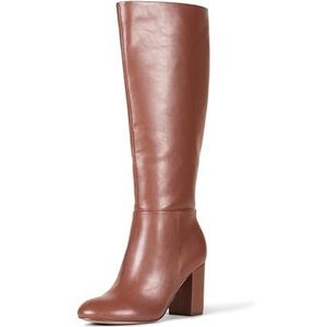 Amazon Essentials Damen Stiefel mit hohem Absatz, Kastanienbraun Kunstleder, 39 EU