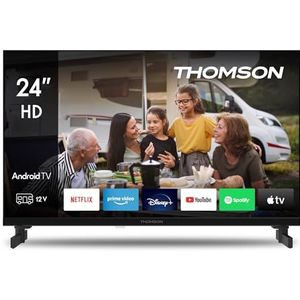 Thomson 24 Zoll (60 cm) HD 12 V Fernseher Smart Android TV Camping Car 12 V WLAN – 24HA2S13C - 2023
