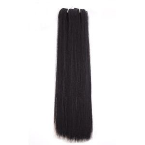 Hair By Misstresses Black 18-inch Silky Straight Human Hair and Synthetic Fibre Blend Clip in Hair Extensions Pack of 10 Wefts